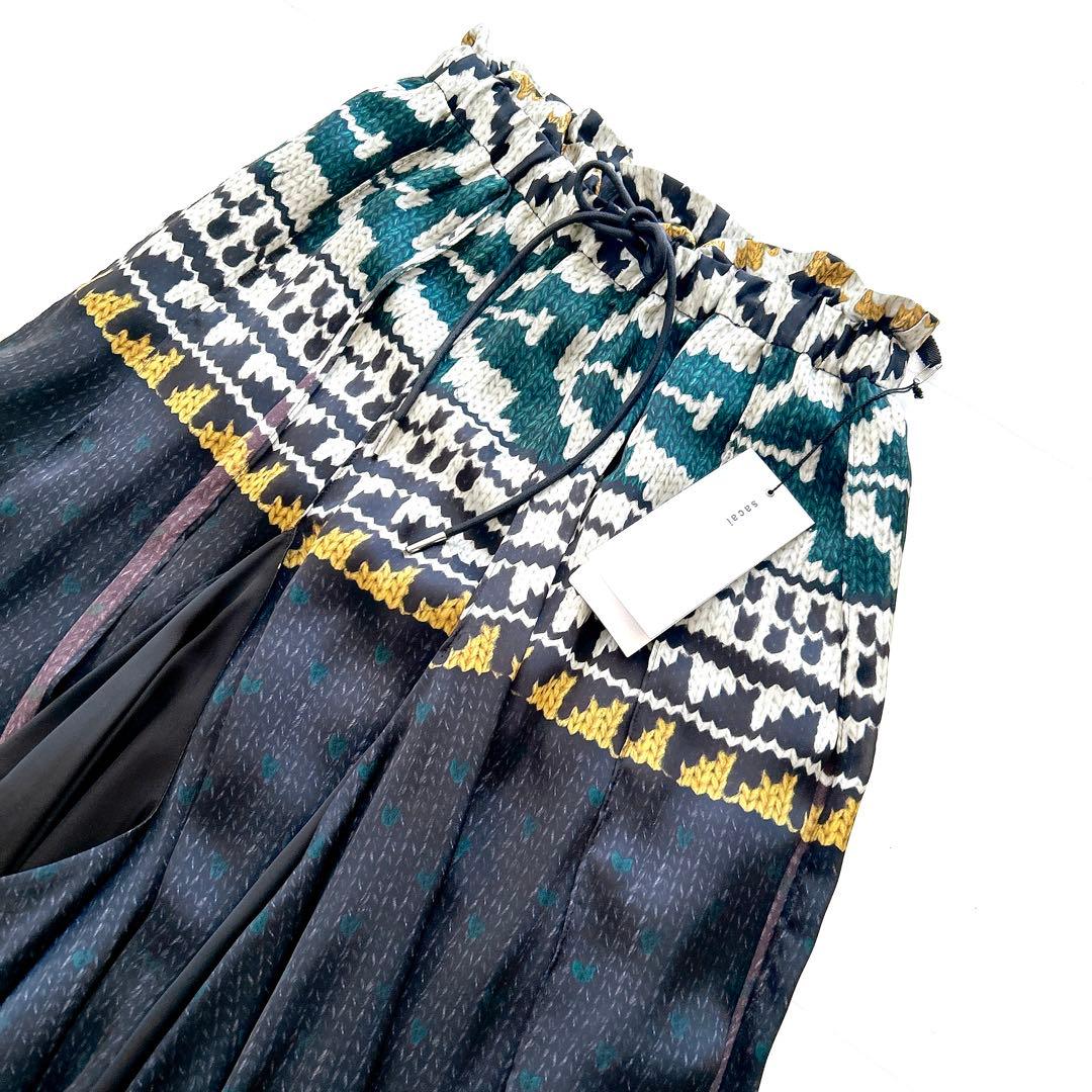 新品タグ付✨24aw✨サカイ　Pattern Knit Print Skirt
