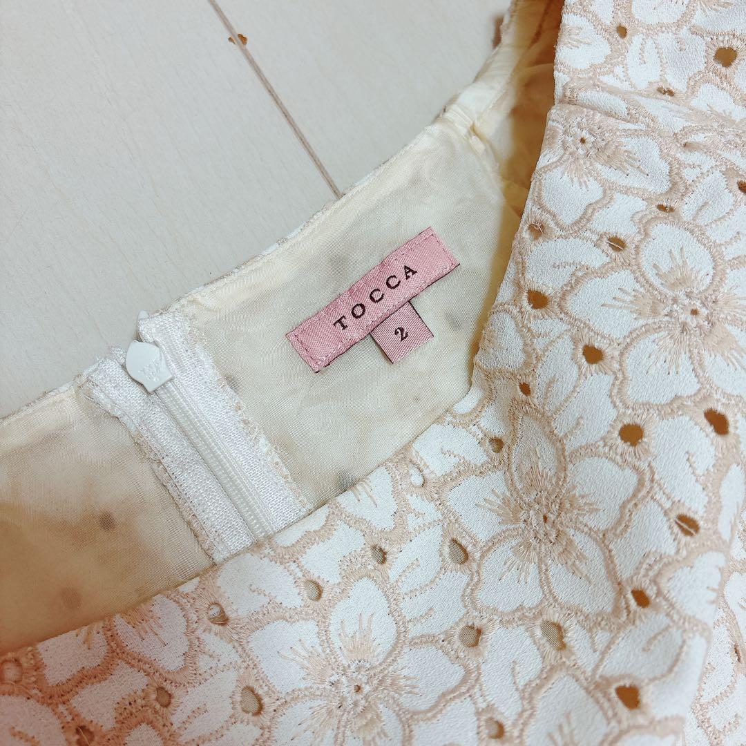 TOCCA 花柄刺繍 ひざ丈ワンピース 2