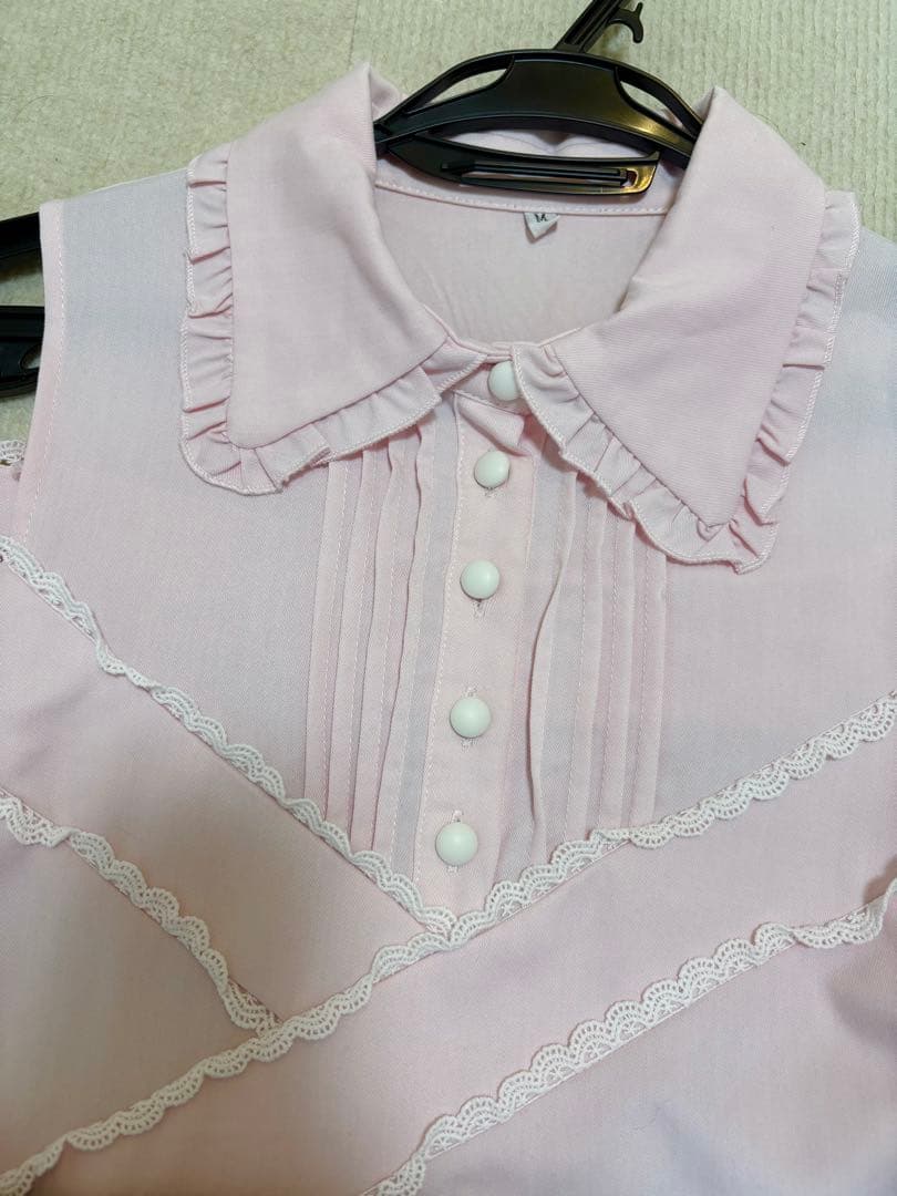 favorite 和袖ワンピース 和洋折衷　和風オフショルワンピース　赤　桜