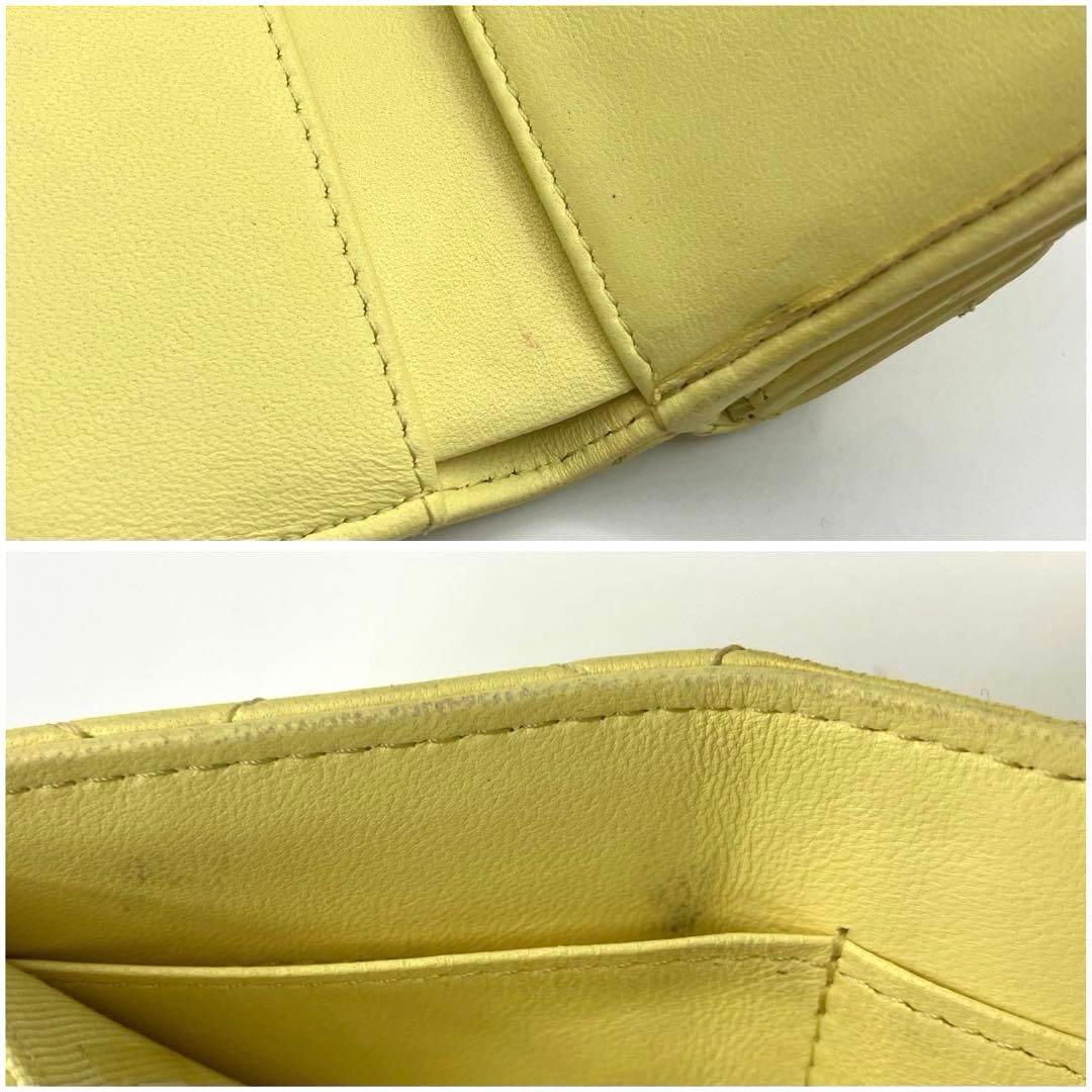 ⭐️良品⭐️ シャネル 三つ折り財布 マトラッセ ココマーク イエロー