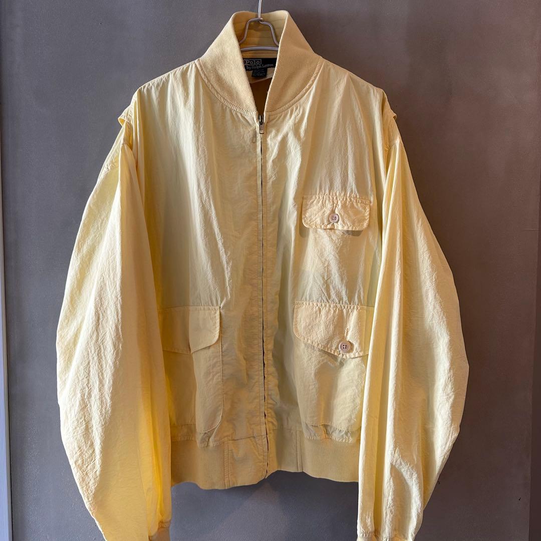 超レアモデル 90s ラルフローレン スウィングトップ イエロー 香港製 美品