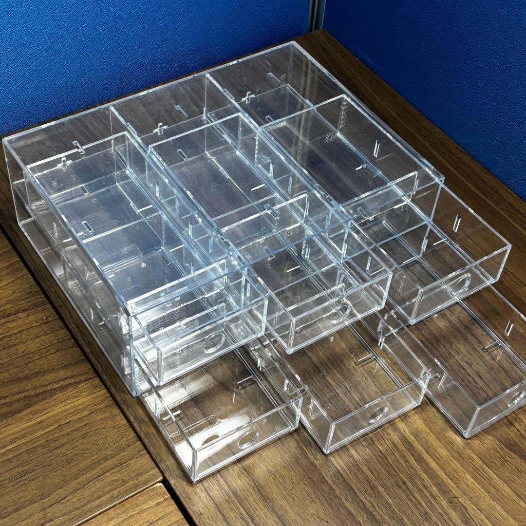 【値下げ済】アクリルケース 小物入れ 1段 2段 6段 3個セット