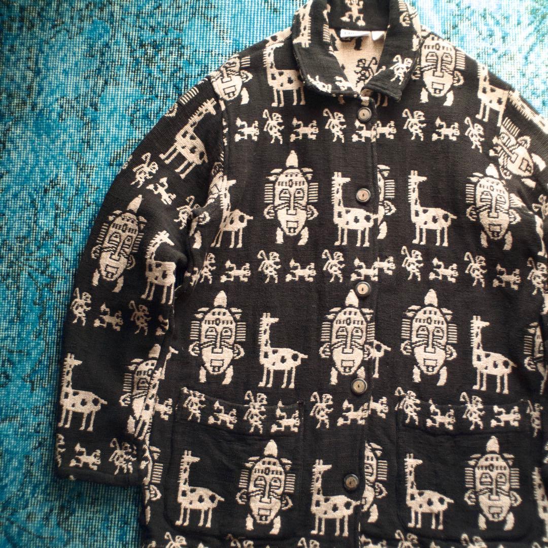 ジャケット・アウター 80s 90s CHICO'S native pattern coverall