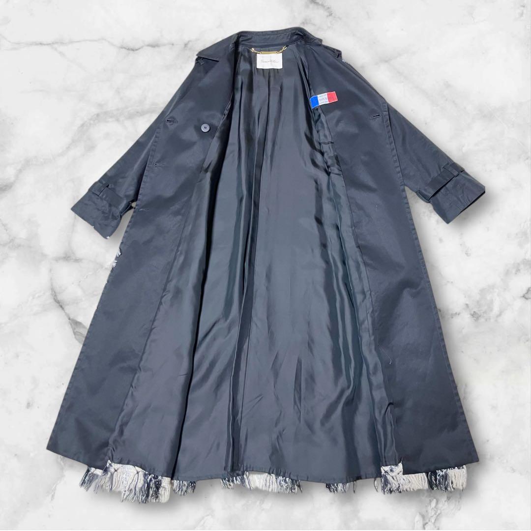 美品　grace class ツイード　ロングコート　S チェック
