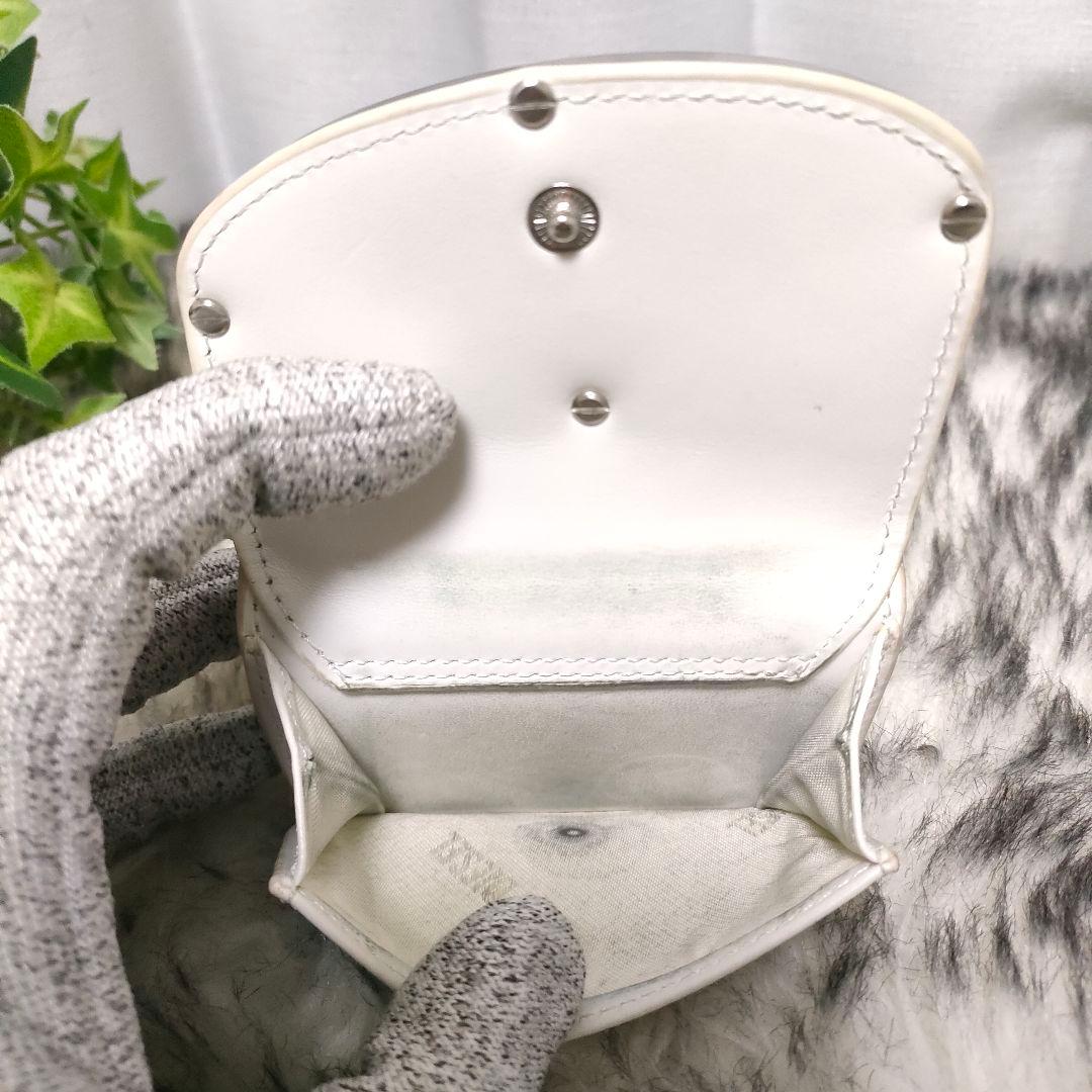 DIESEL 三つ折り財布 ホワイト Dロゴ レザー ディーゼル 財布 白 革