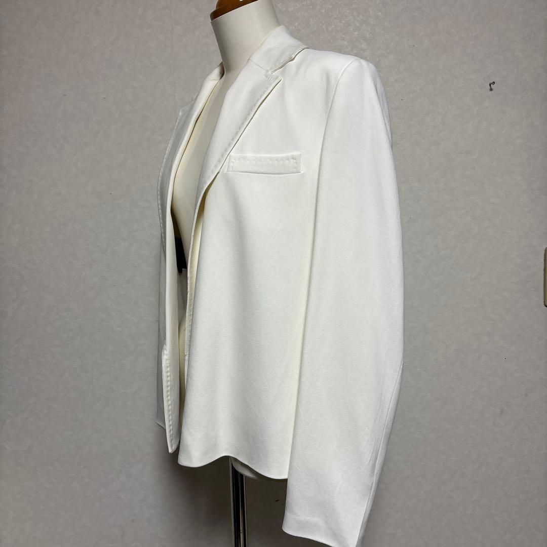 J626★新品 ザラ ステッチ ブレザー ジャケット 羽織り XS(7-9号)白