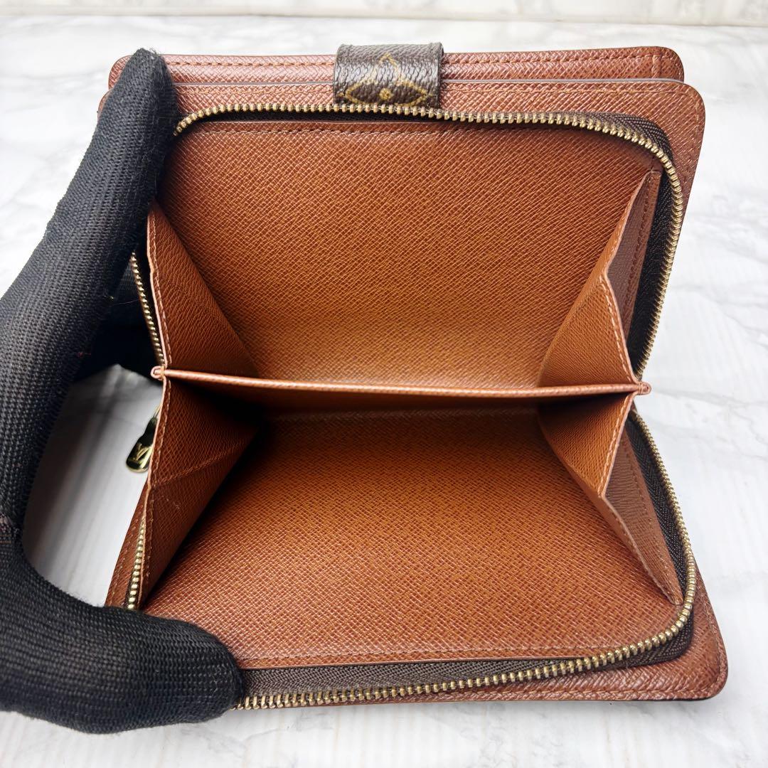 07 極上美品 Louis Vuitton モノグラム 二つ折り財布 e4