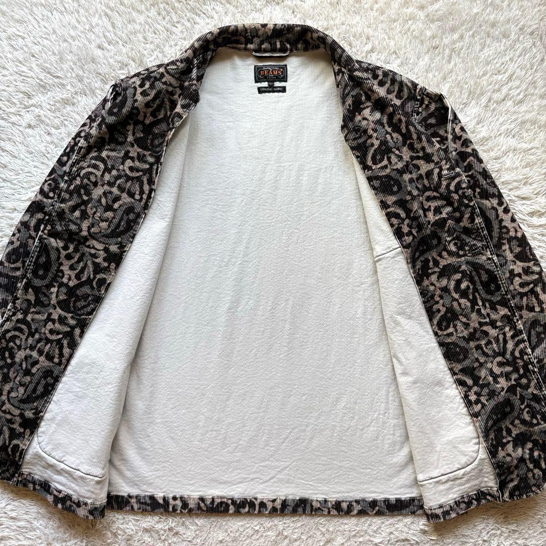 ★現行モデル★ BEAMS＋ カフスジャケット コーデュロイ ペイズリー L