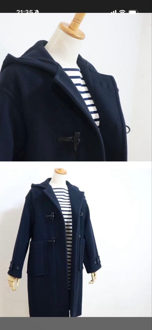 ORCIVAL オーシバル ウールメルトン ダッフルコート　ネイビー