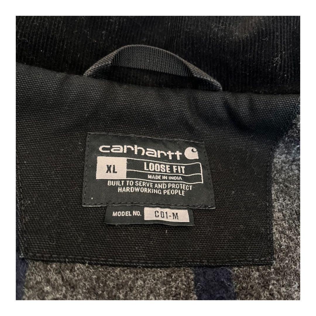 Carhartt C01 チョアコート ブラック ダック ルーズフィット XL