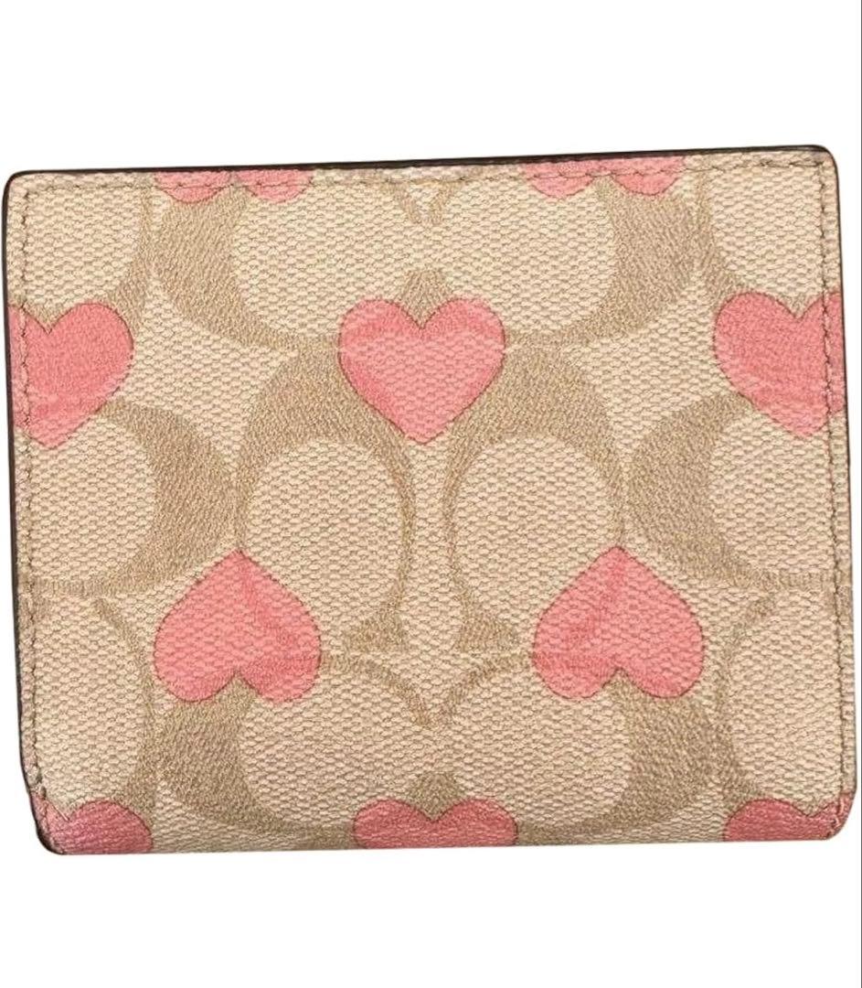 COACH ハート柄 二つ折り財布 並行輸入品