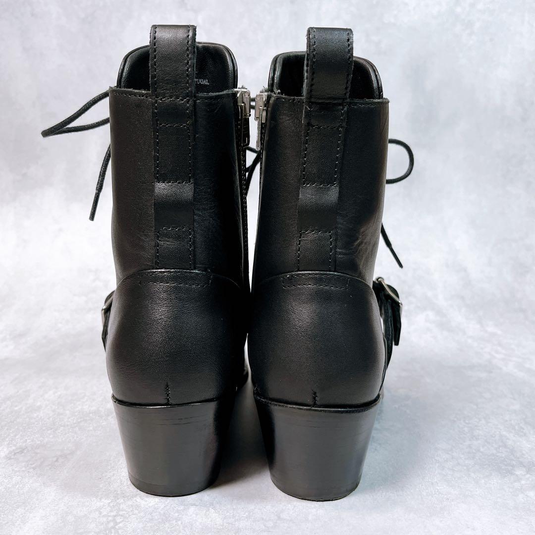 ☆美品☆【オールセインツ】ケイティブーツ (38) レースアップ サイドジップ