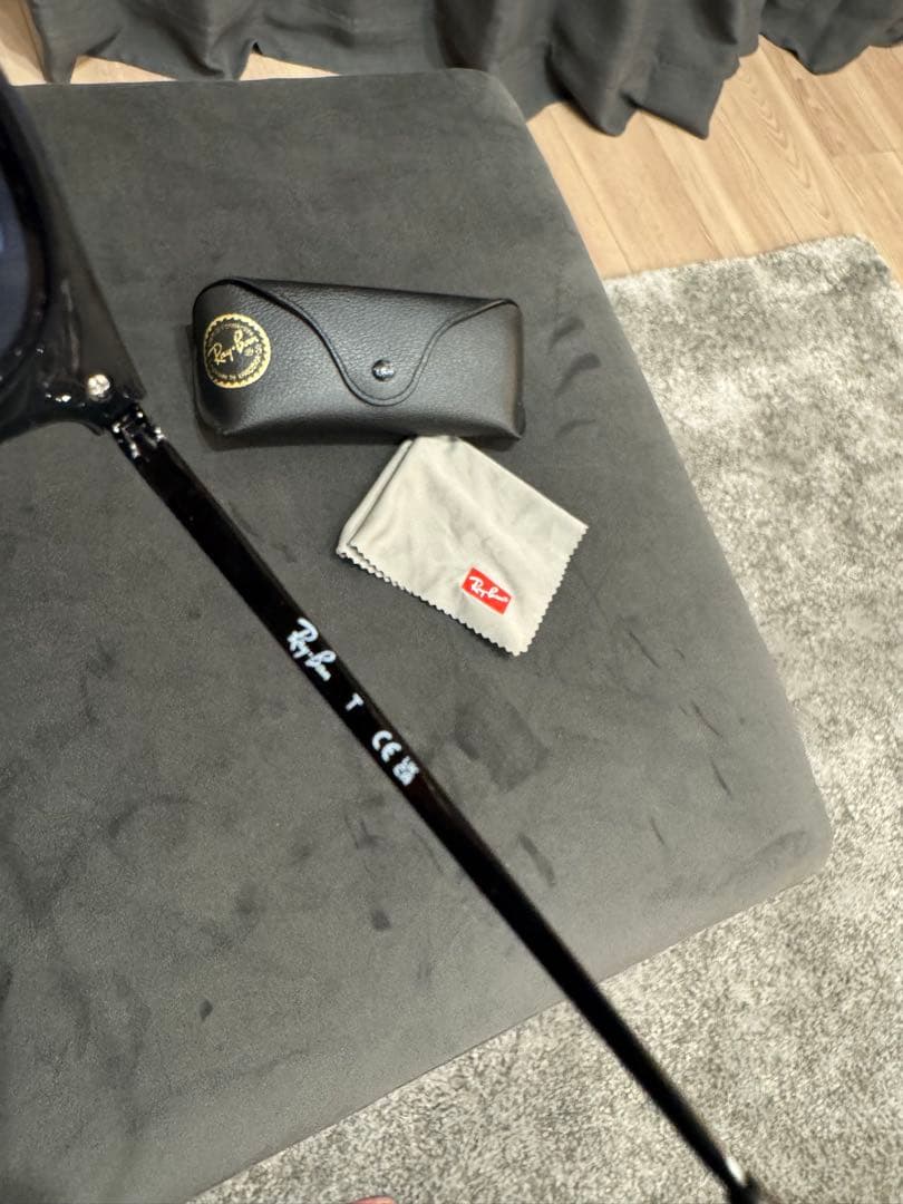 Ray-Ban サングラス RB4334D ブラック ブルーレンズ　ケース付き