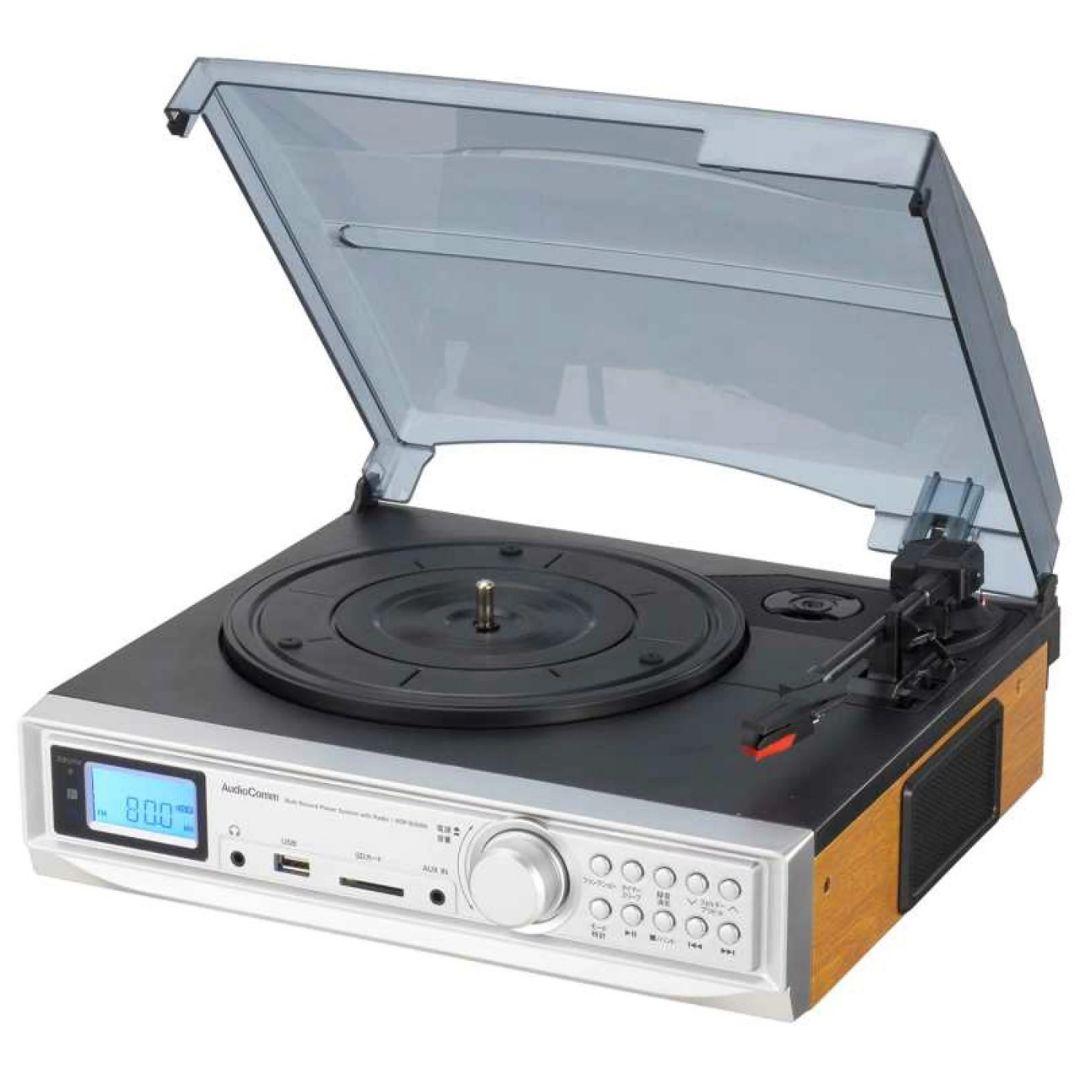 オーム電機 AM/FMラジオ付マルチレコードプレーヤーシステム