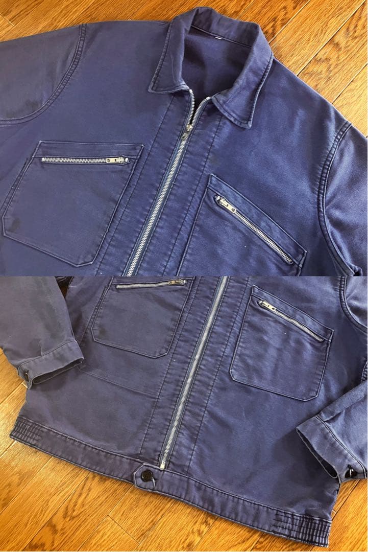 50s Adolphe Lafont モールスキン サイクリストジャケット L
