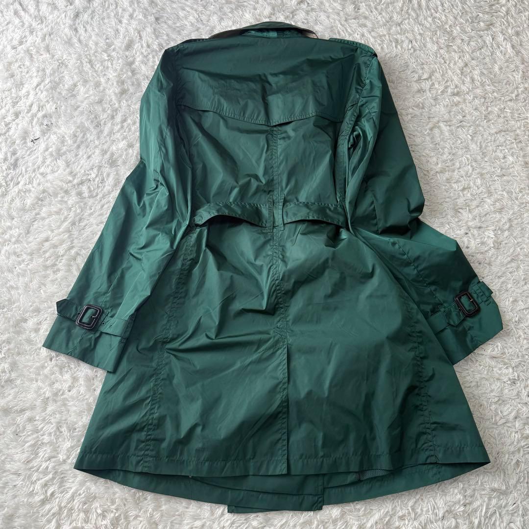 極美品 バーバリーロンドン トレンチコート はっ水 ノバチェック グリーン