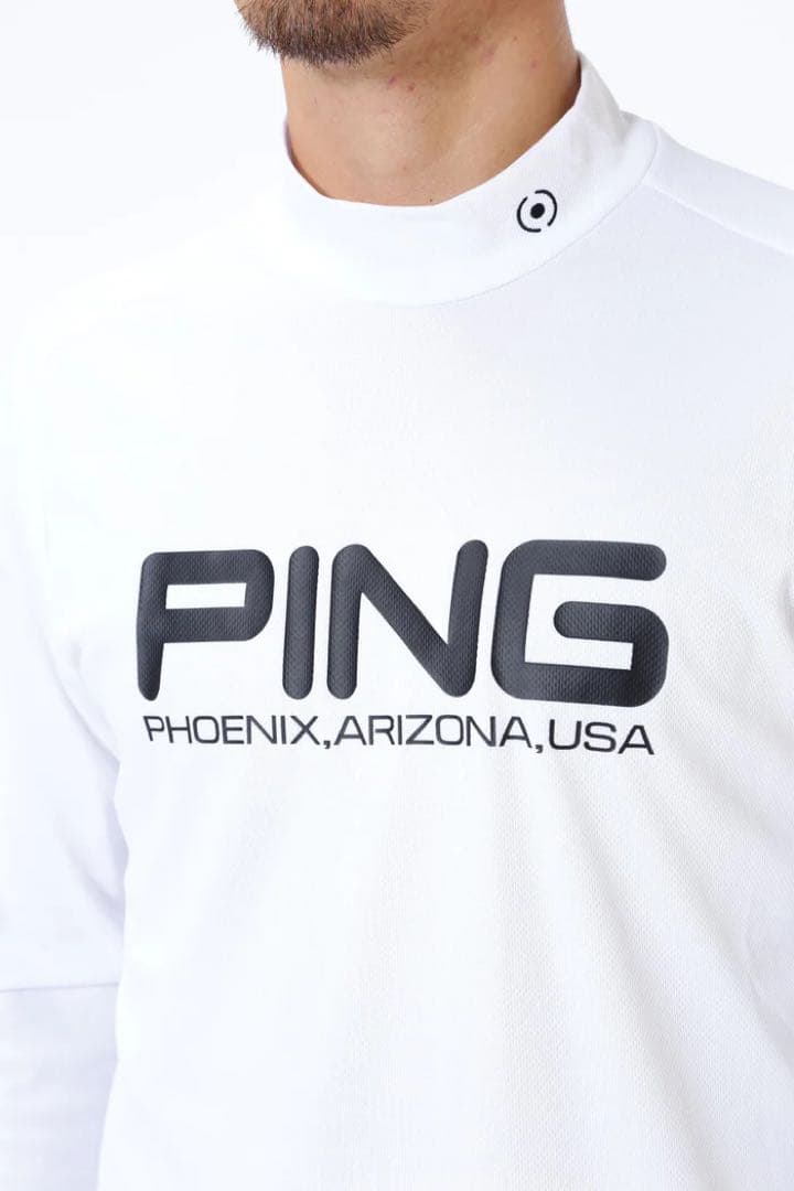 【新品】PING／ハイネック／モックネック／長袖／Ｍサイズ
