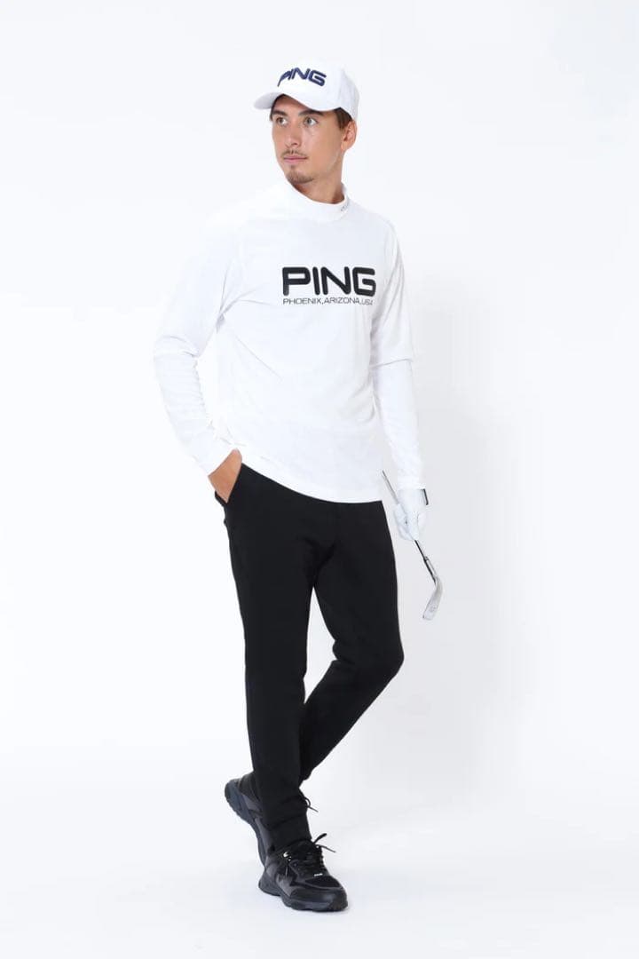 【新品】PING／ハイネック／モックネック／長袖／Ｍサイズ