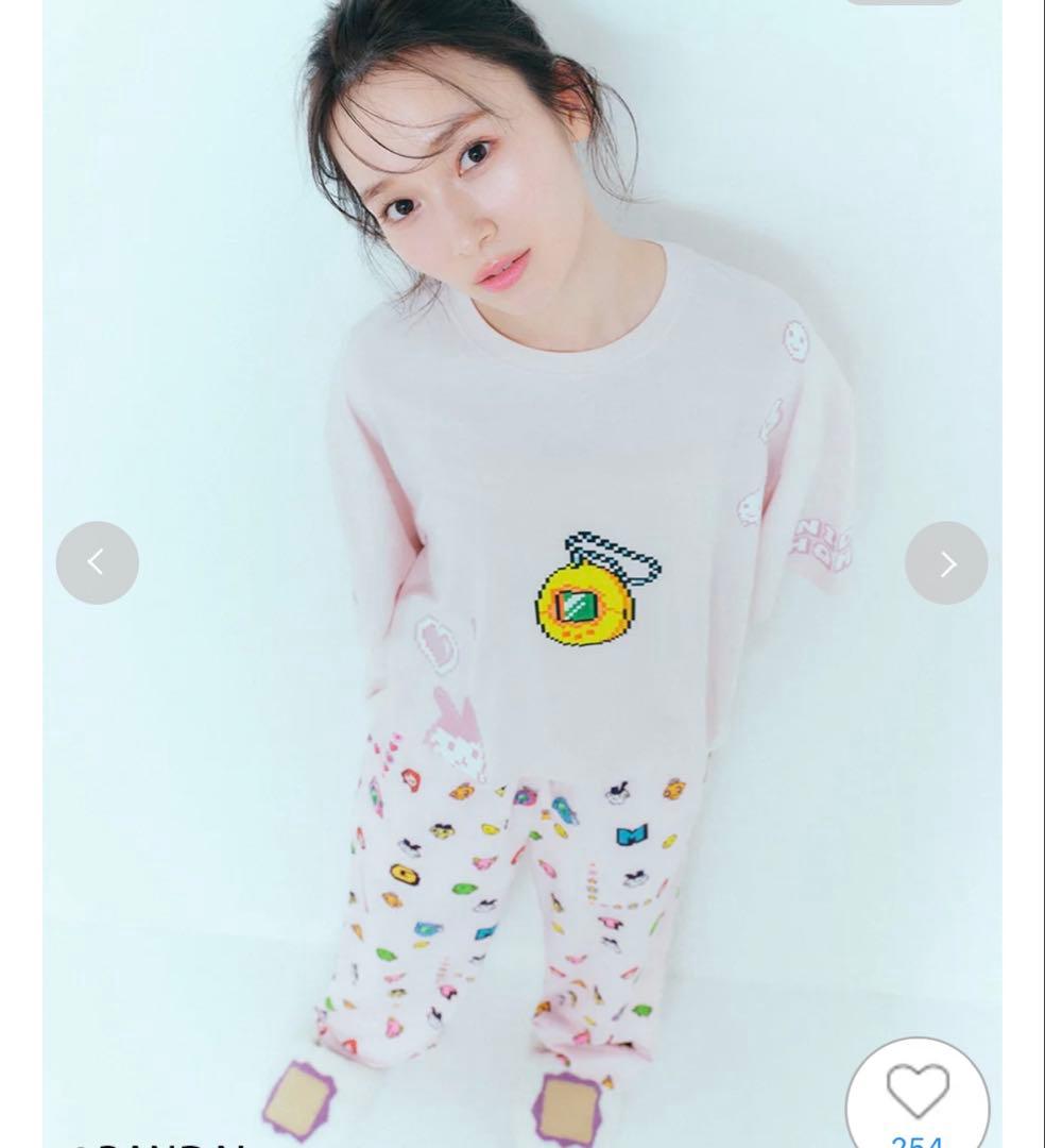 SNIDEL スナイデルホーム　たまごっち Tシャツ みみっち ピンク