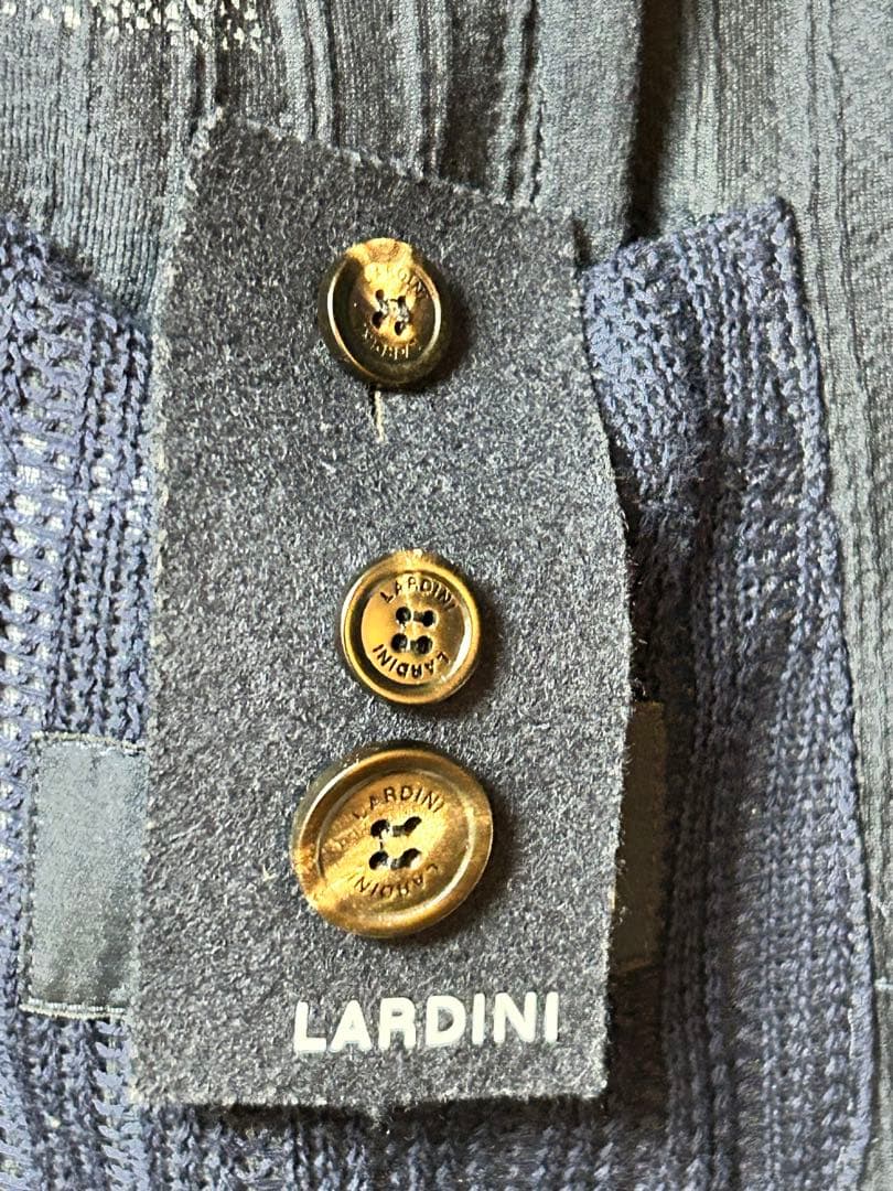 ラルディーニ LARDINI ニットジャケット 46 ネイビー 新品同様