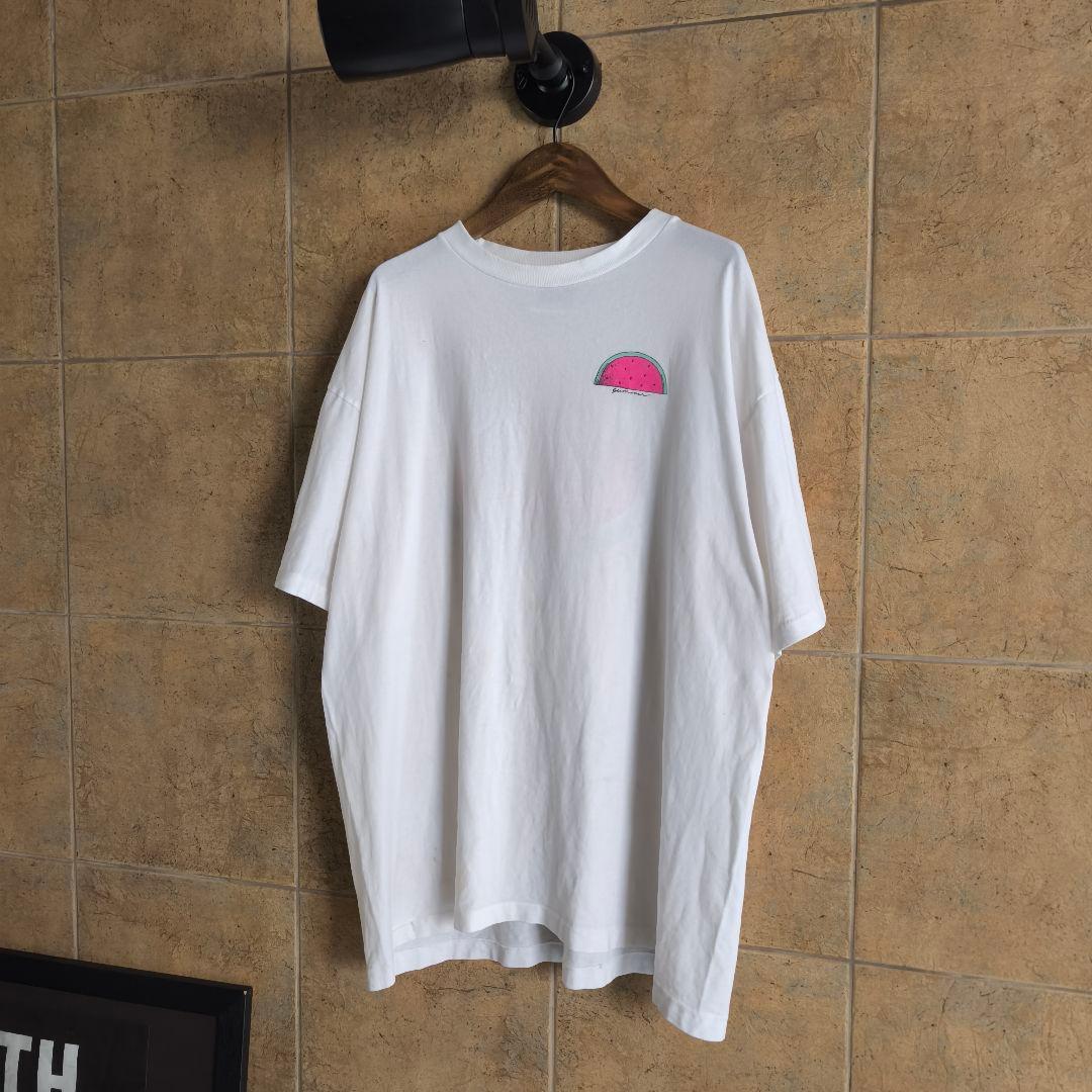 90s USA製　アート　スイカ　Tシャツ シングルステッチ　L