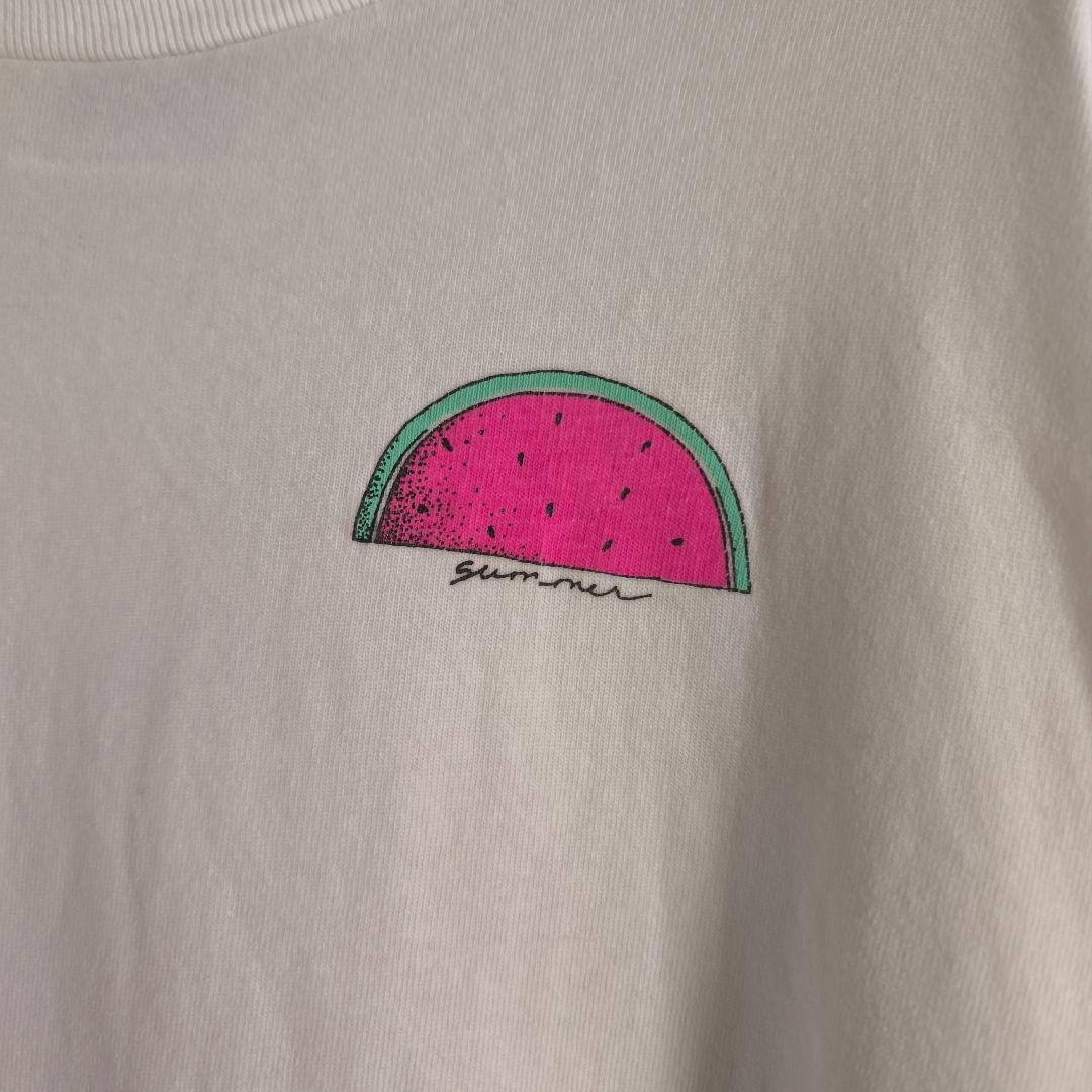 90s USA製　アート　スイカ　Tシャツ シングルステッチ　L