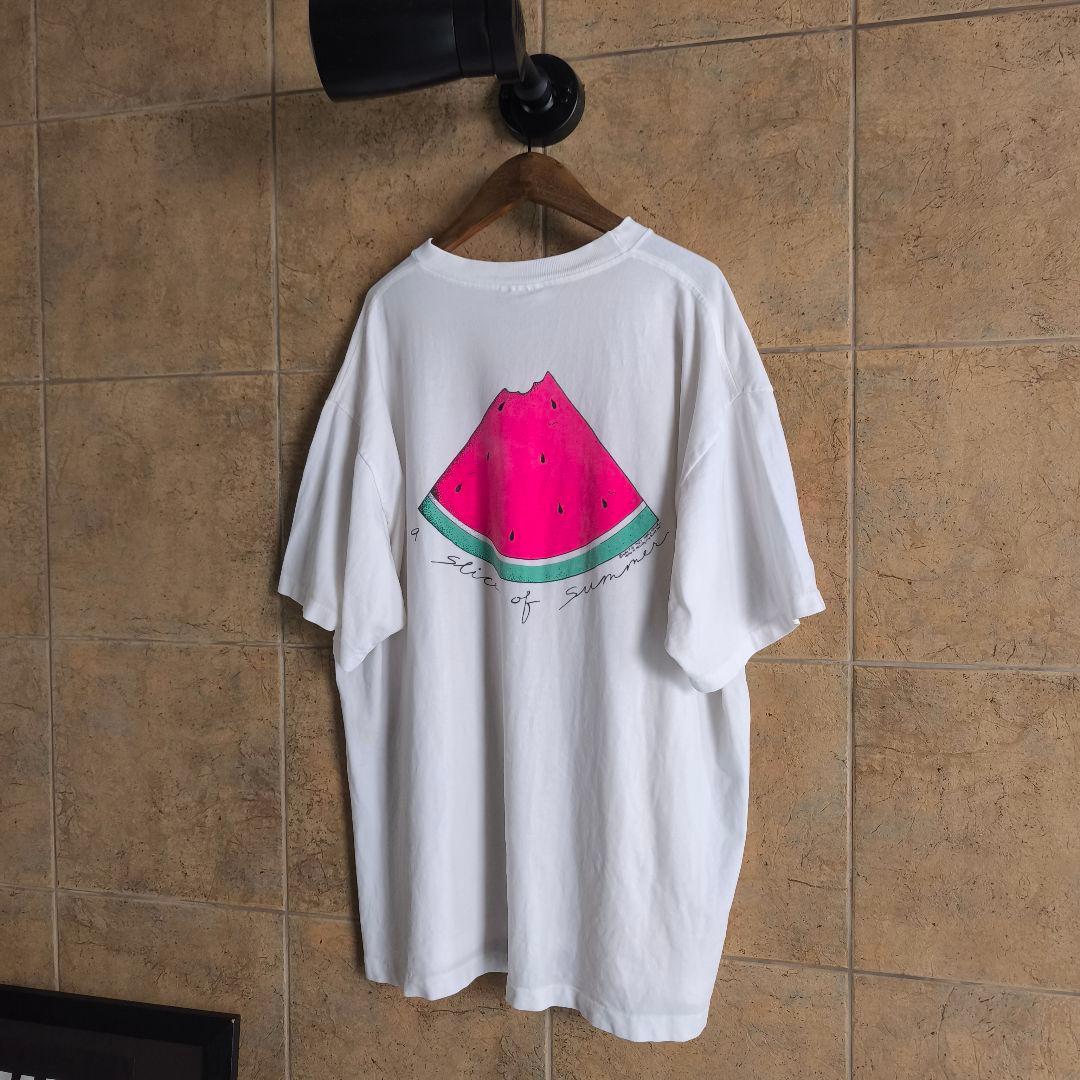 90s USA製　アート　スイカ　Tシャツ シングルステッチ　L