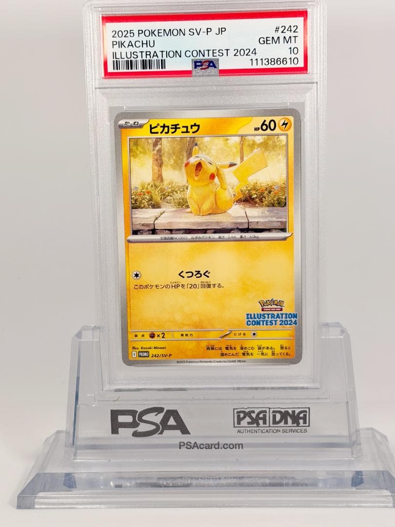 【PSA10】ピカチュウ：イラストコンテスト 2024 PROMO SV-P