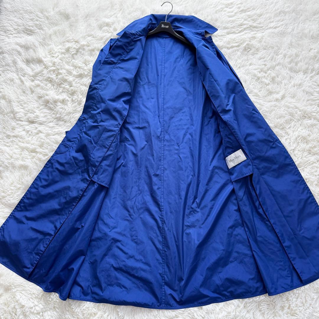 美品✨近年 マックスマーラ トレンチコート タフタ ELLA ロイヤルブルー