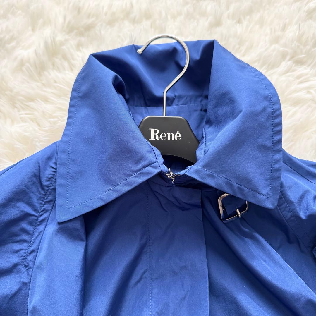 美品✨近年 マックスマーラ トレンチコート タフタ ELLA ロイヤルブルー