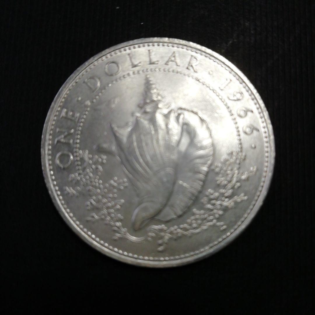 バハマ 諸島エリザベス2世 1ドル銀貨 　極美品