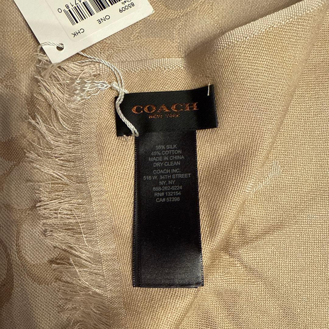 COACH シグニチャー ストール ベージュ