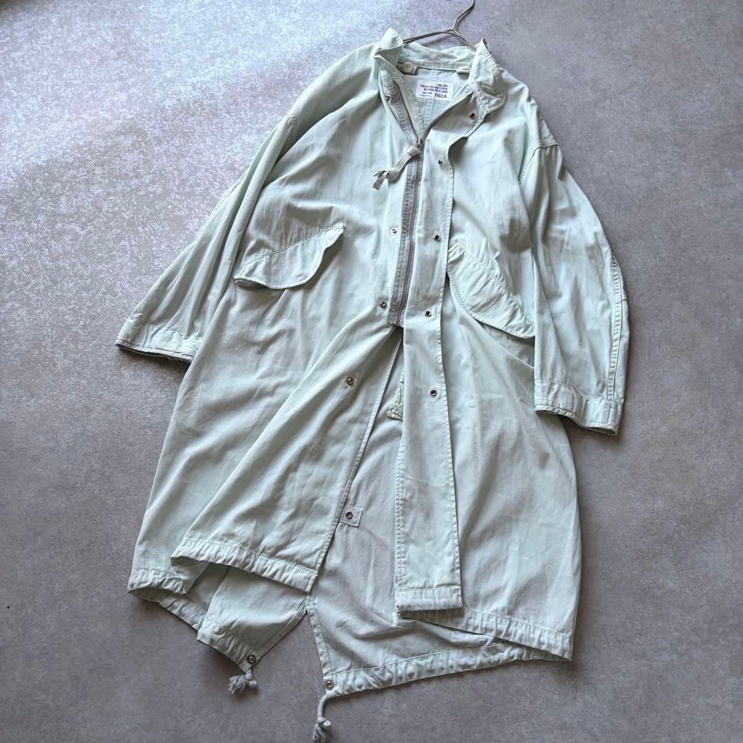未使用級 TICCA ティッカ 2024SS モッズコート ミリタリー ミント