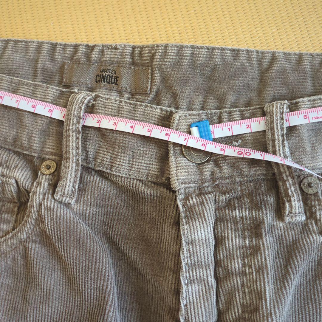 INCOTEX CINQUE コーデュロイパンツ チャコールグレー W32