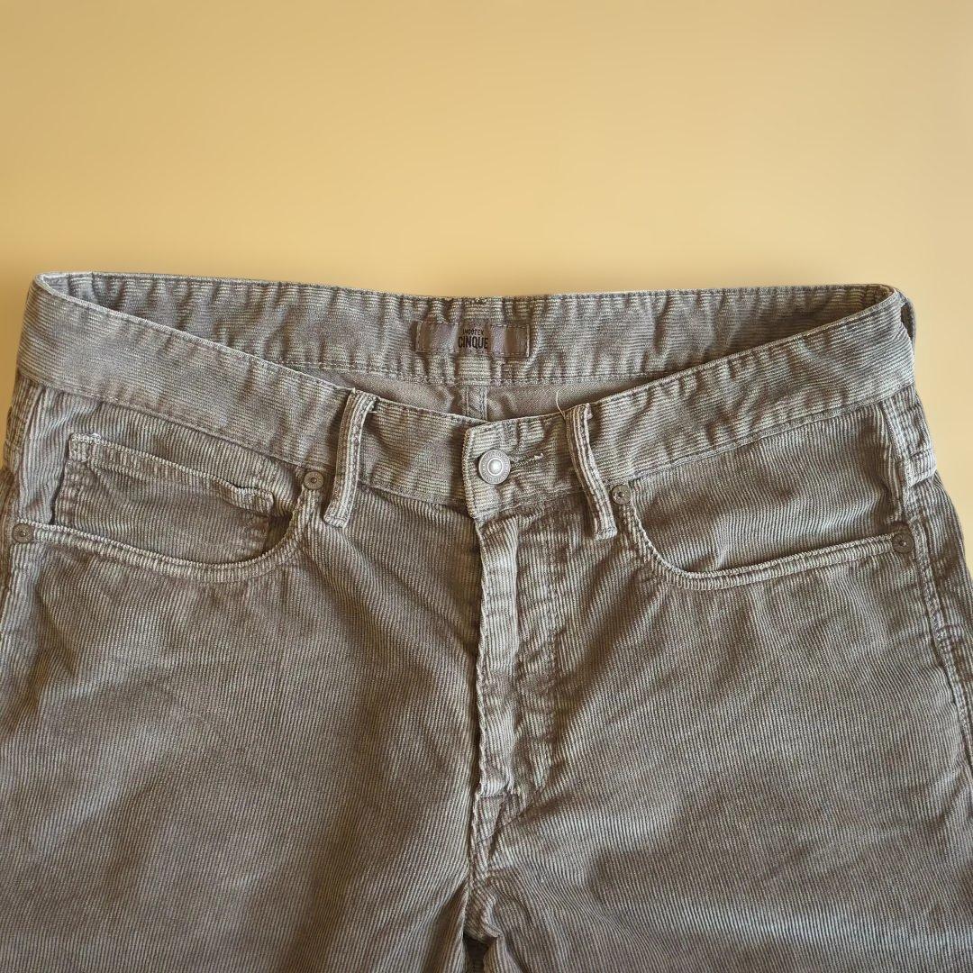 INCOTEX CINQUE コーデュロイパンツ チャコールグレー W32