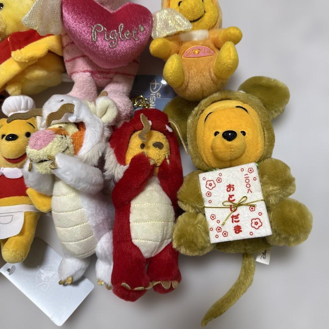 ディズニー　くまのプーさん　マスコット　ぬいぐるみ　セット