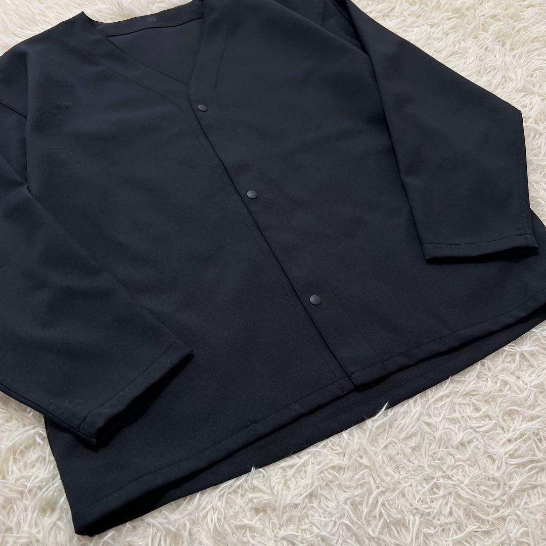 【美品】MUJI Labo 汚れが落ちやすいノーカラージャケット　無印　M 黒