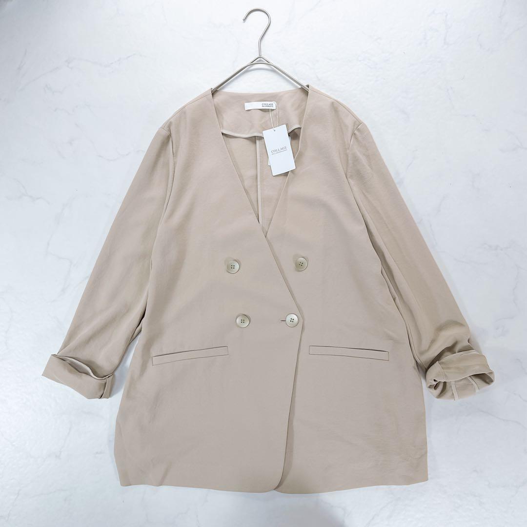 新品✨ コラージュガリャルダガランテ☆ジャージノーカラーダブルジャケット