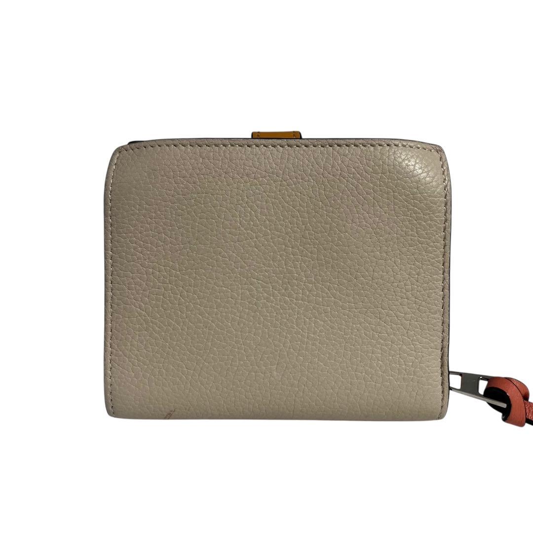 希少✨ロエベ バーティカルウォレット ２つ折り財布 ロゴ 型押し バイカラー