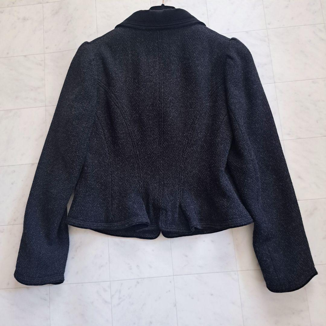 【美品】ラルフローレン ベルベット襟 ツイード コート ジャケット
