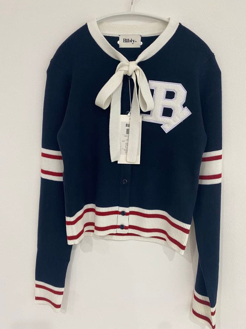 即日発送❣️ Bibiy. B. CLUB TIE CARDIGAN ネイビー