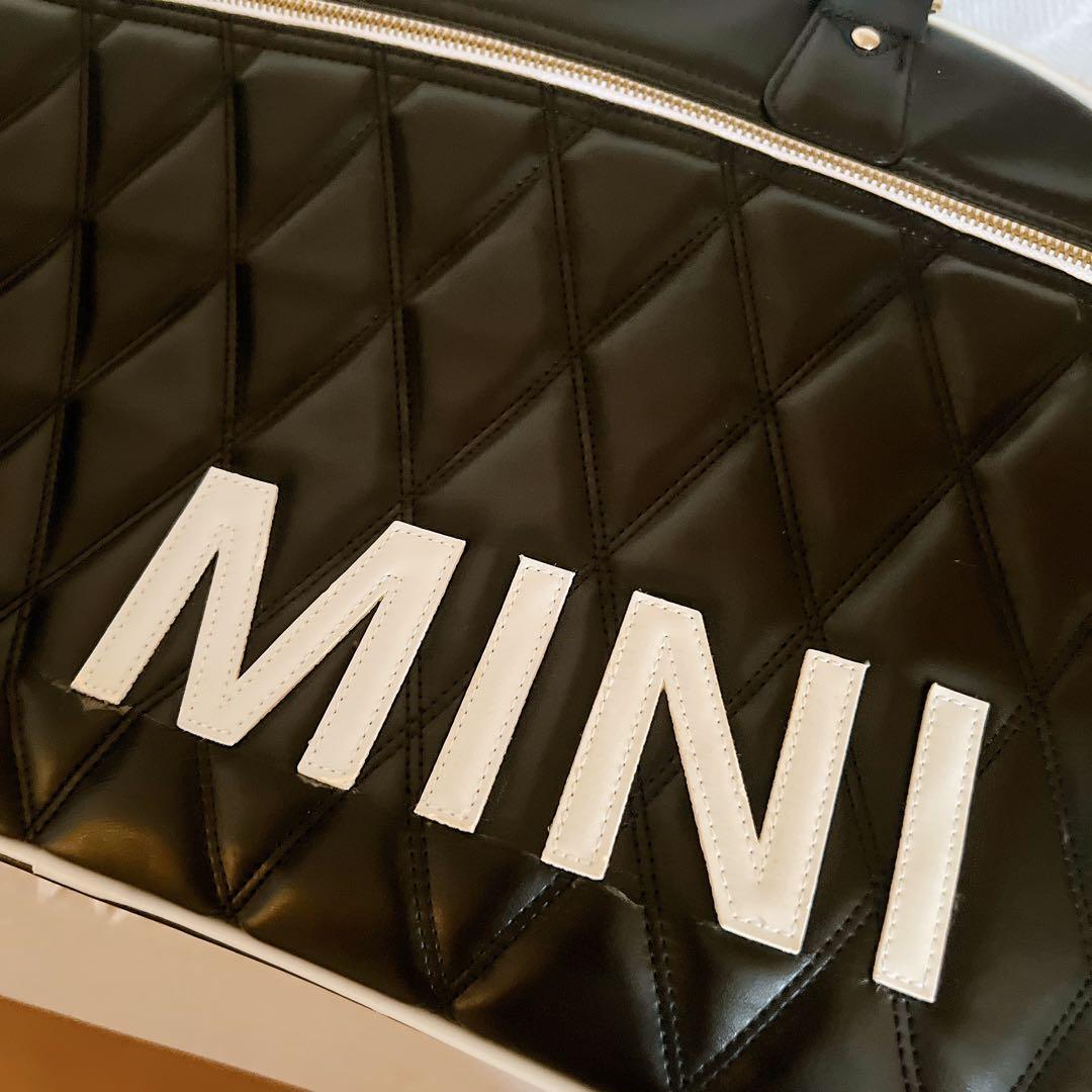  MINI キルティング加工　ボストンバッグ ブラック　ミニクーパー