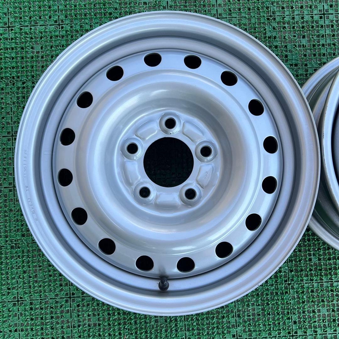 トヨタカローラルミオン オーリス 15インチスチールホイール シルバー色2本②