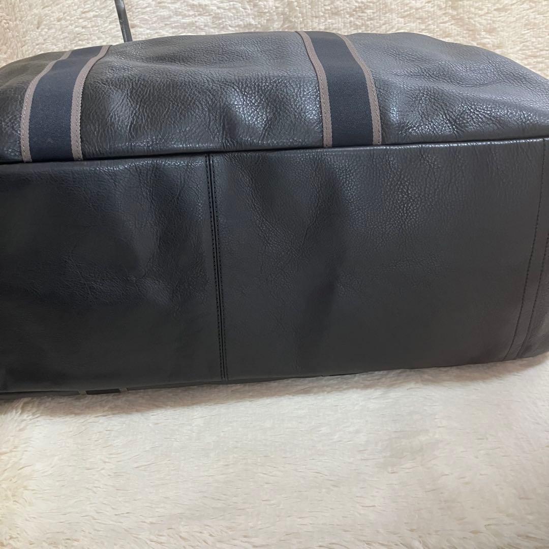【極美品】コーチ メンズ ヘリテージ ダッフル 旅行用 ボストンバッグ 黒