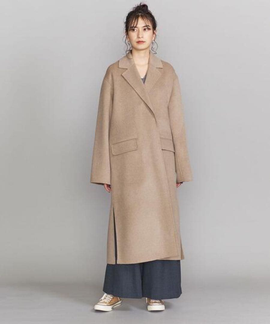 美品 BEAUTY&YOUTH ビーバーリバーテーラードコート