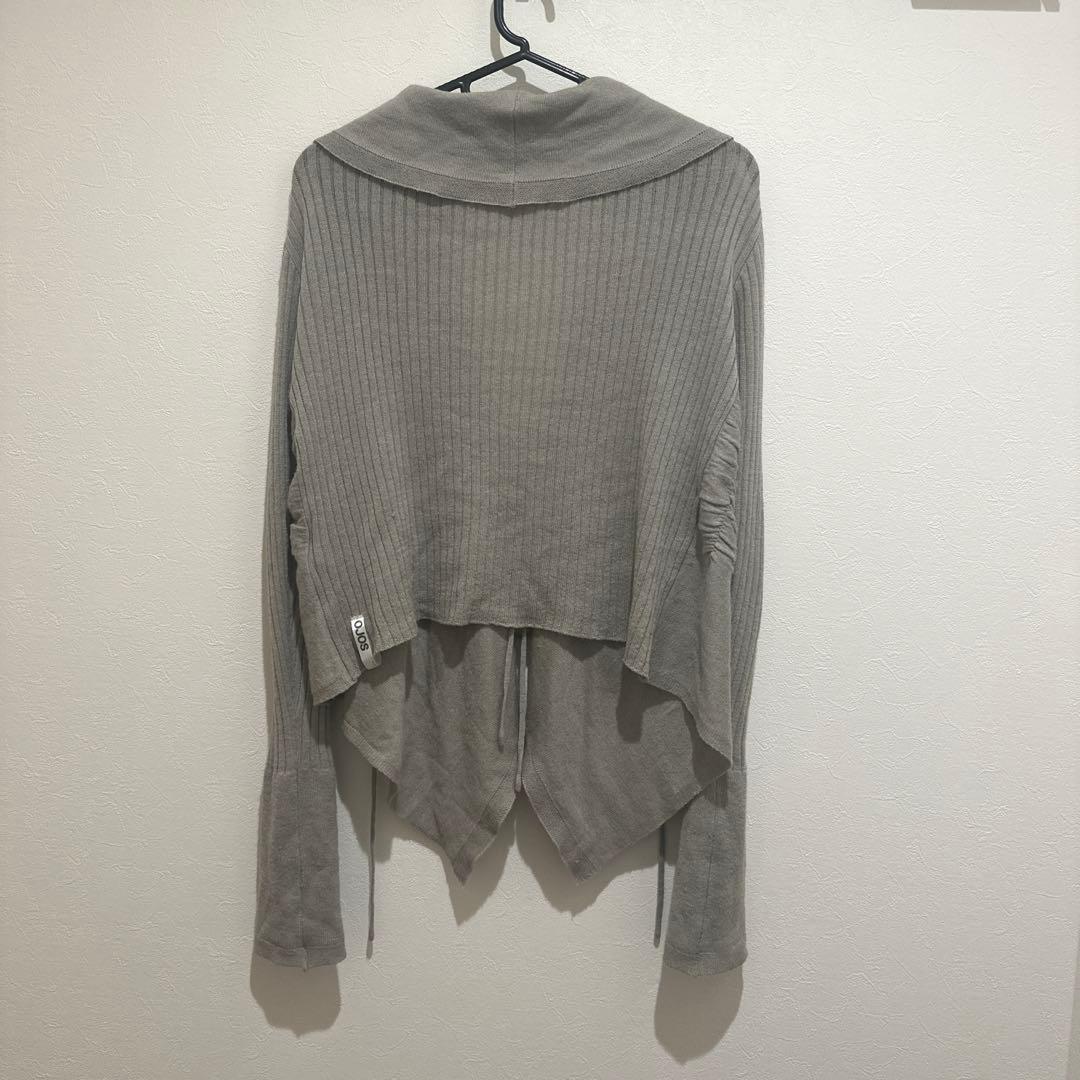 ojos オホス Ruffled Drape Angora Cardigan