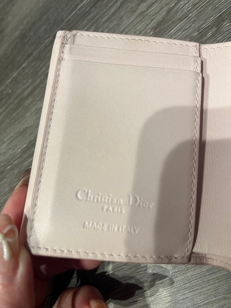 ハート型キルティング ピンク折り財布
