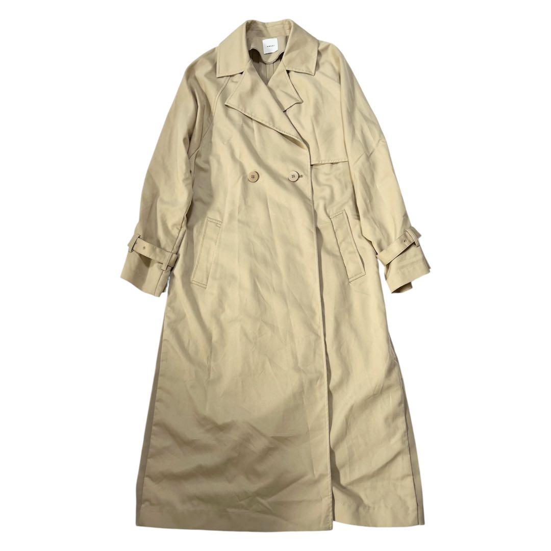 【美品】AMERI VINTAGE バックプリーツトレンチコート ベージュ