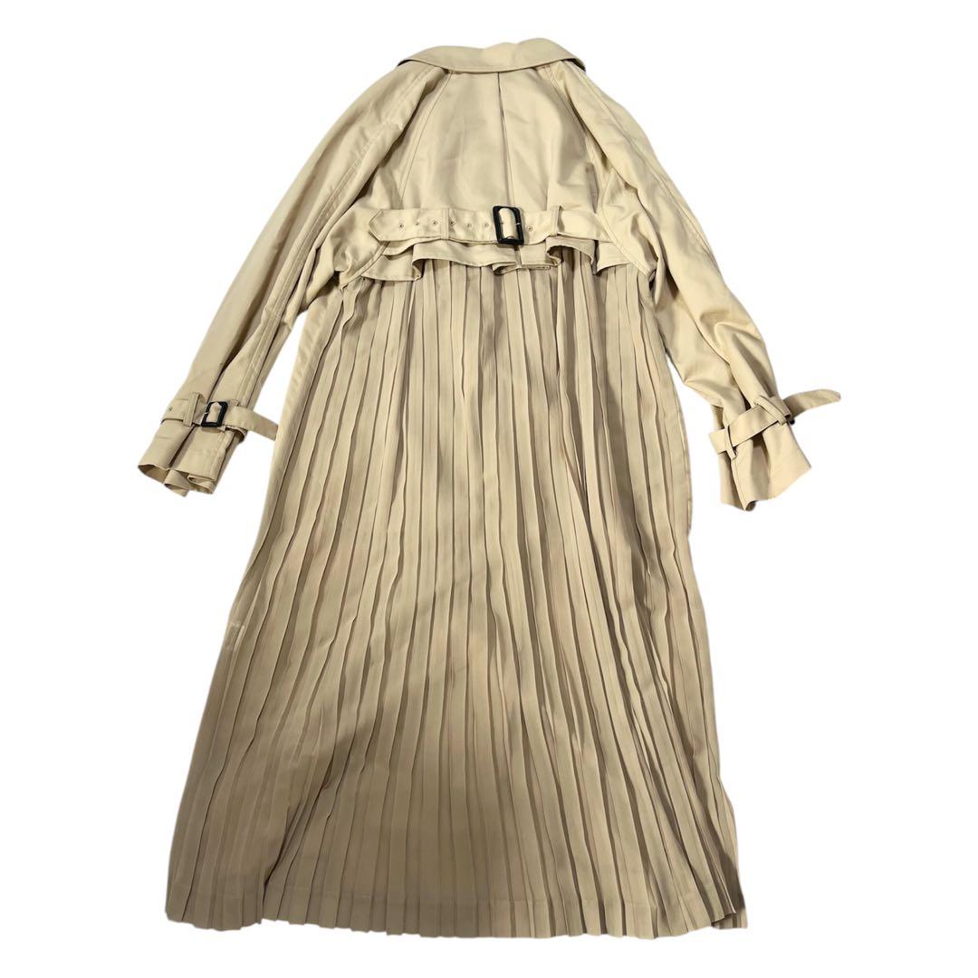 【美品】AMERI VINTAGE バックプリーツトレンチコート ベージュ