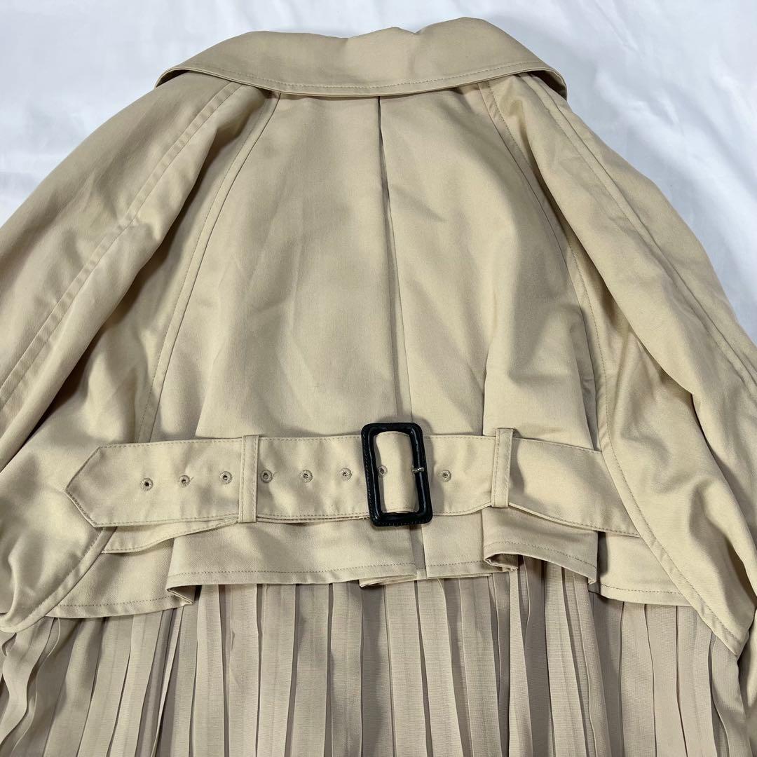 【美品】AMERI VINTAGE バックプリーツトレンチコート ベージュ